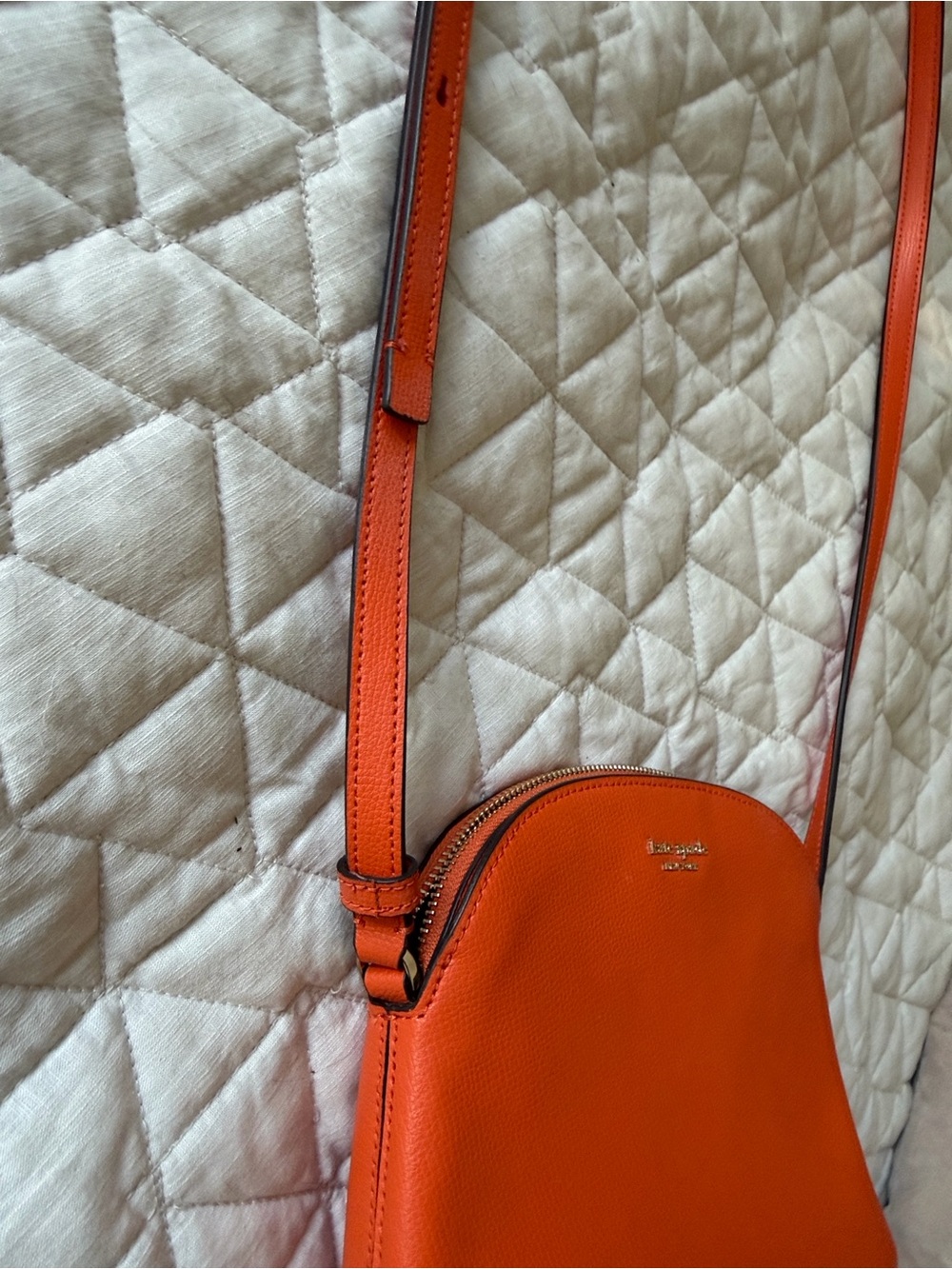Kate Spade Orange Crossbody dome bag with Adjustable Strap - Picture 7 of 7